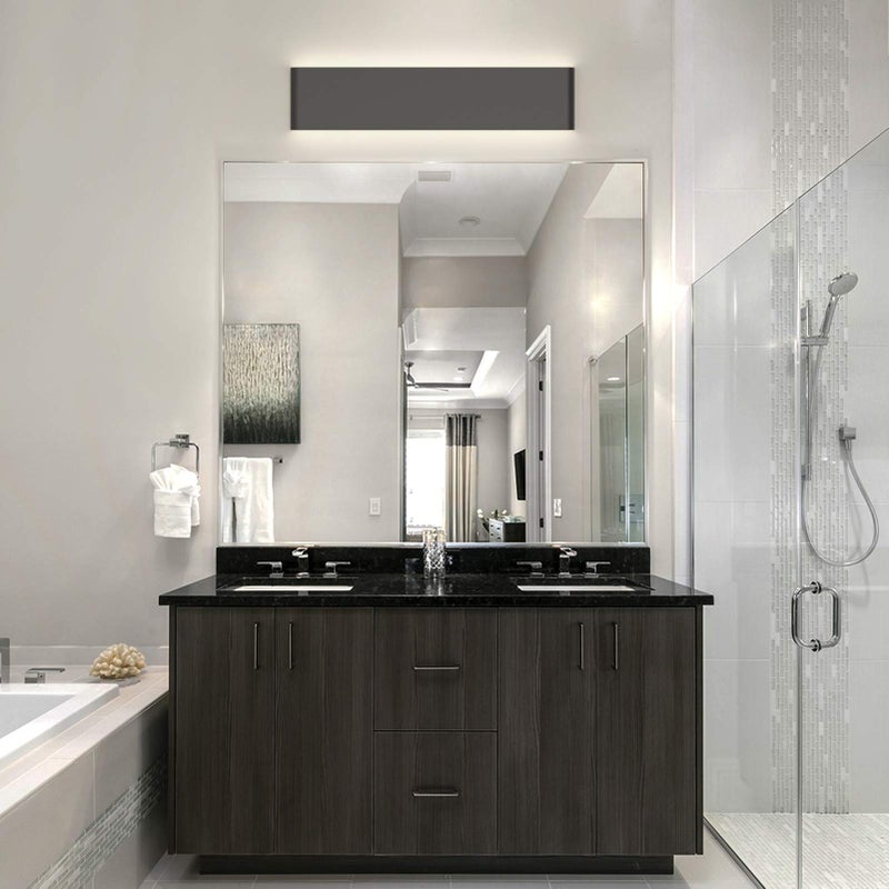 Aipsun 24in/20W LED Matte Black Modern Vanity Light Matte Black Wall Light Up Down Wall Mount Lights Indoor Modern Wall Light for Bathroom(Neutral White 4000K) - Image 3